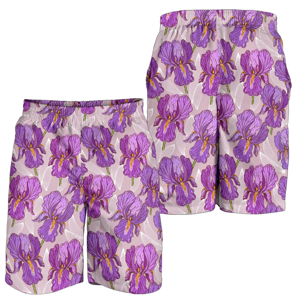 Iris Pattern Print Design IR05 Mens Shorts