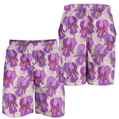 Iris Pattern Print Design IR05 Mens Shorts