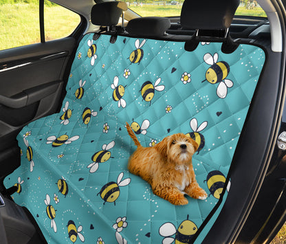 Bee Pattern Print Design BEE02 Rear Dog  Seat Cover