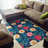 Water Lily Pattern Print Design WL05 Area Rugs