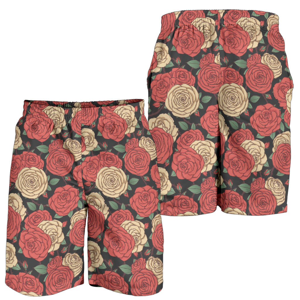 Camellia Pattern Print Design CM01 Mens Shorts