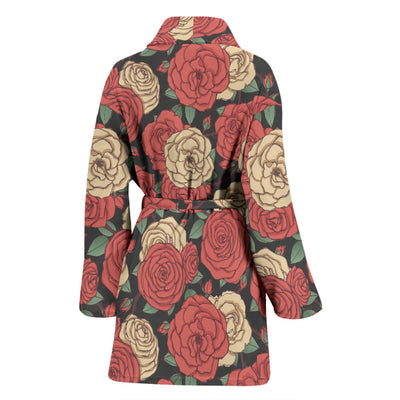 Camellia Pattern Print Design CM01 Women Bathrobe