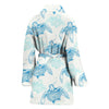 Sea Turtle Pattern Print Design T01 Women Bathrobe