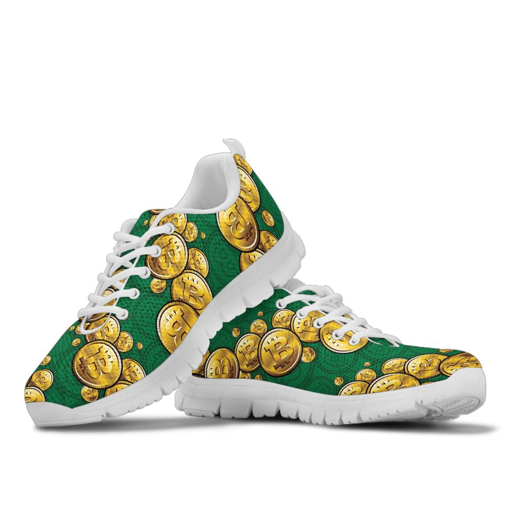 Bitcoin Pattern Print Design DO02 Sneakers White Bottom Shoes