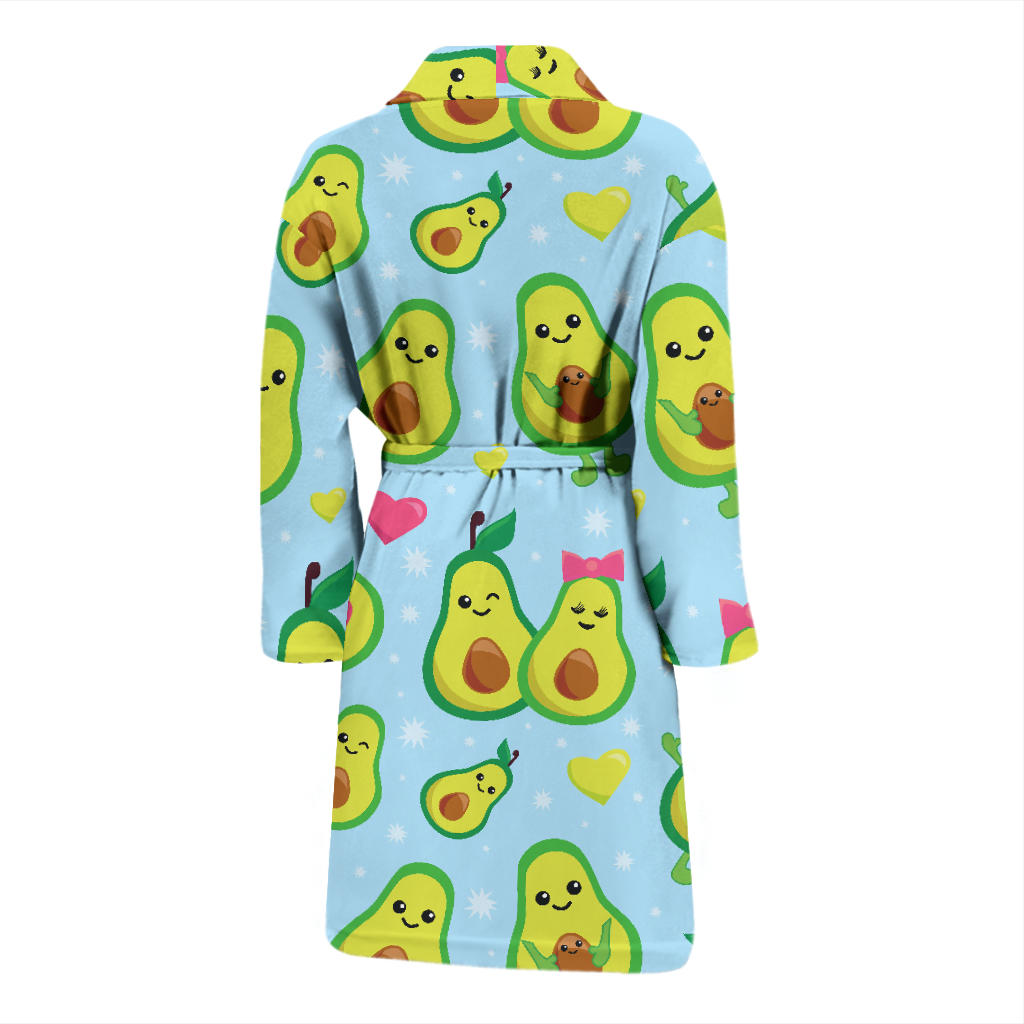 Avocado Pattern Print Design AC09 Men Bathrobe