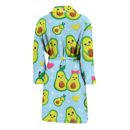 Avocado Pattern Print Design AC09 Men Bathrobe