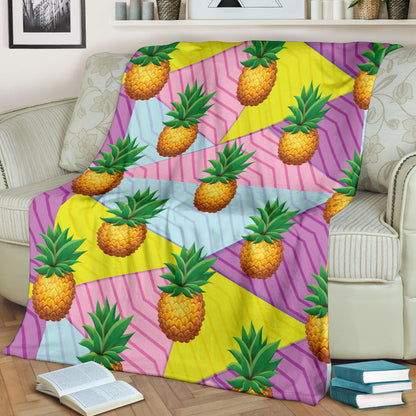 Pineapple Pattern Print Design PP05 Fleece Blanket