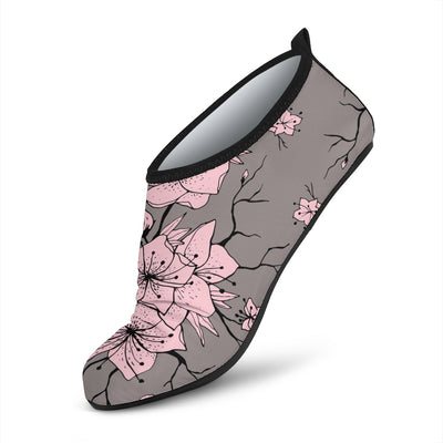 Cherry Blossom Pattern Print Design CB05 Aqua Water Shoes