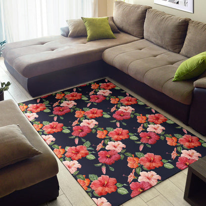 Tropical Flower Pattern Print Design TF020 Area Rugs