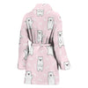 Polar Bear Pattern Print Design PB09 Women Bathrobe