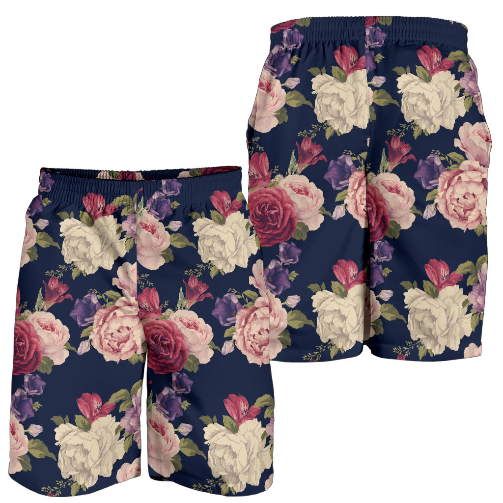 Peony Pattern Print Design PE03 Mens Shorts