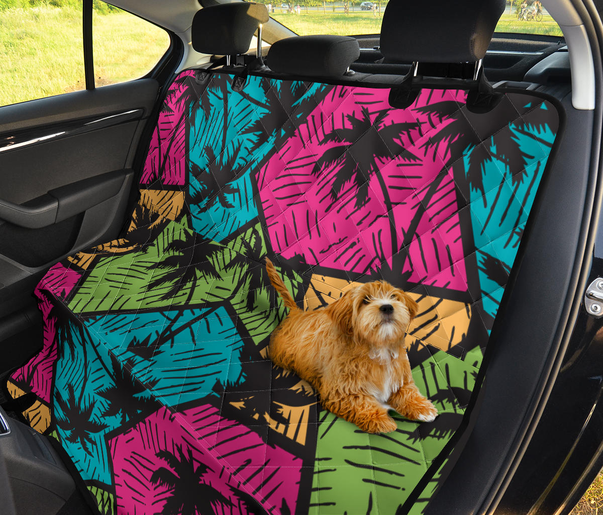 Palm Tree Pattern Print Design PT09 Rear Dog  Seat Cover