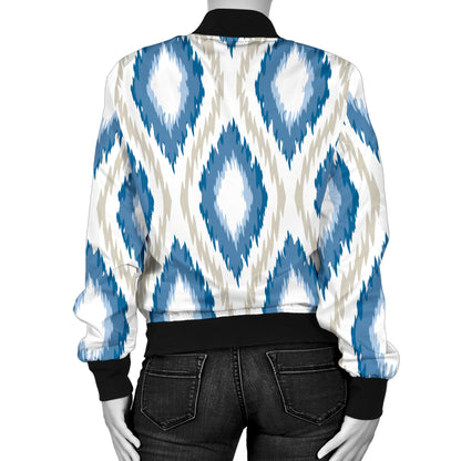Ikat Pattern Print Design 02 Women's Bomber Jacket