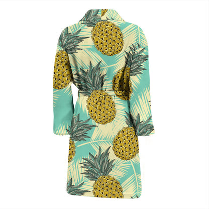 Pineapple Pattern Print Design PP03 Men Bathrobe
