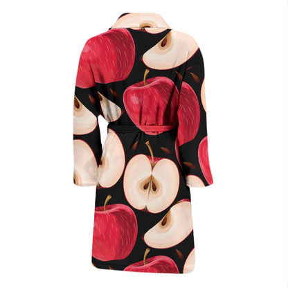 Apple Pattern Print Design AP02 Men Bathrobe