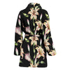 Lily Pattern Print Design LY05 Women Bathrobe