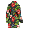 Tropical Flower Pattern Print Design TF04 Women Bathrobe