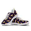 Gold Horse Pattern Sneakers White Bottom Shoes