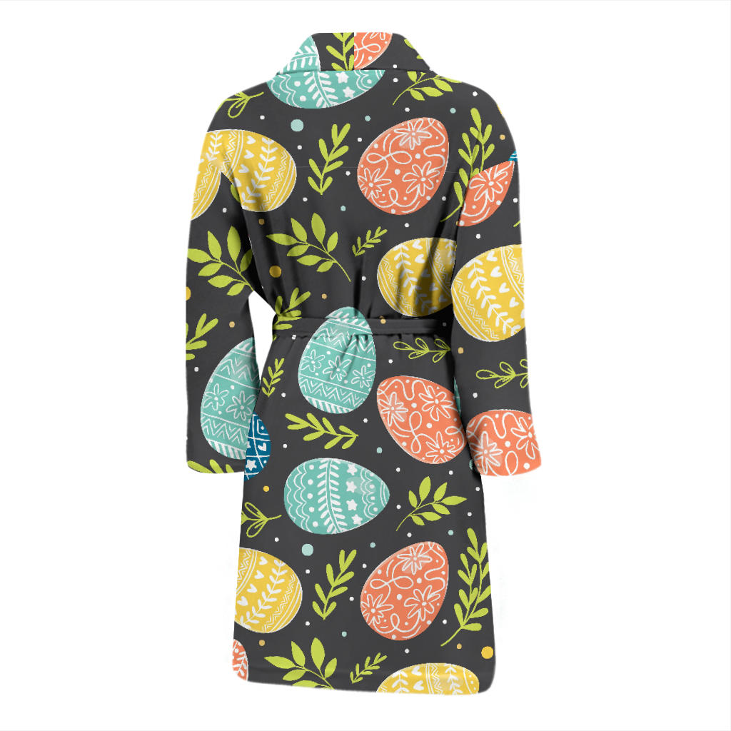 Easter Eggs Pattern Print Design RB01 Men Bathrobe