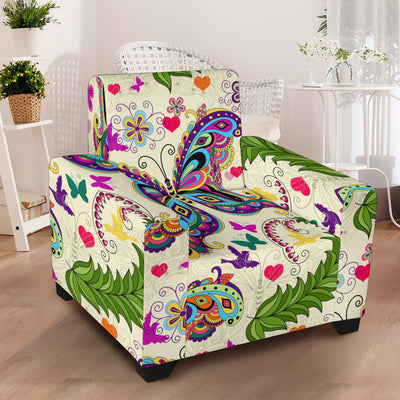 Butterfly Colorful Indian Style Armchair Slipcover