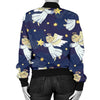 Angel Pattern Print Design 06 Women's Bomber Jacket