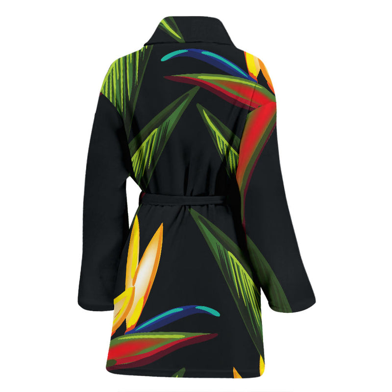 Bird Of Paradise Pattern Print Design BOP012 Women Bathrobe