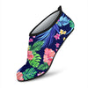 Neon Hibiscus Pattern Print Design HB016 Aqua Water Shoes