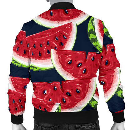 Watermelon Pattern Print Design WM011 Men Bomber Jacket
