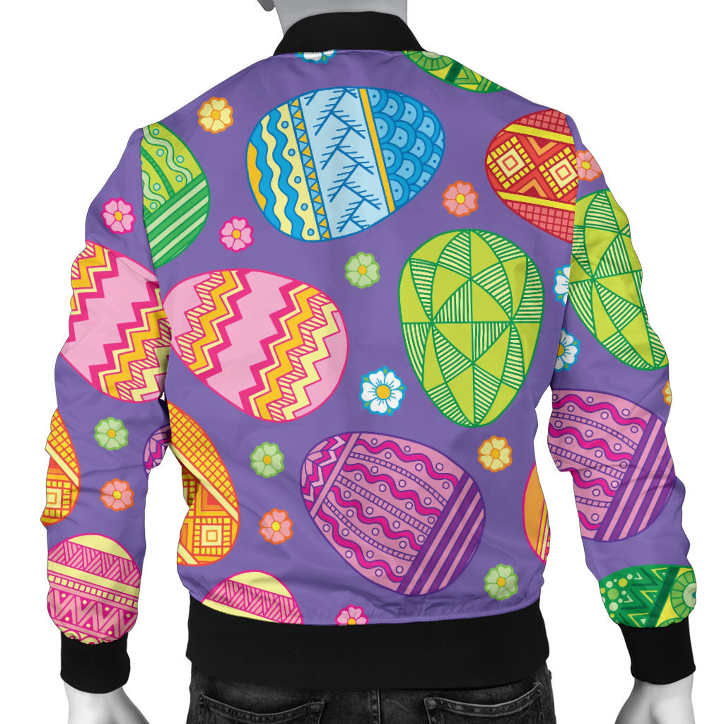 Easter Eggs Pattern Print Design RB010 Men Bomber Jacket