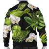 Tropical Flower Pattern Print Design TF026 Men Bomber Jacket