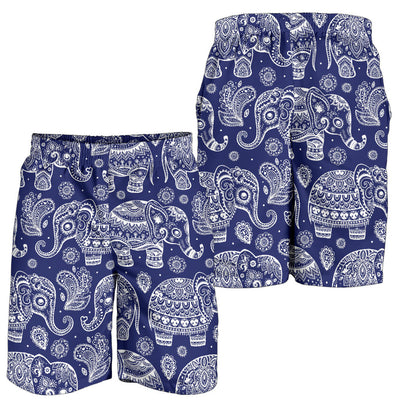 White Elephant Mandala Mens Shorts