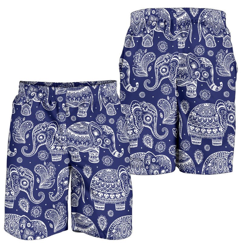 White Elephant Mandala Mens Shorts