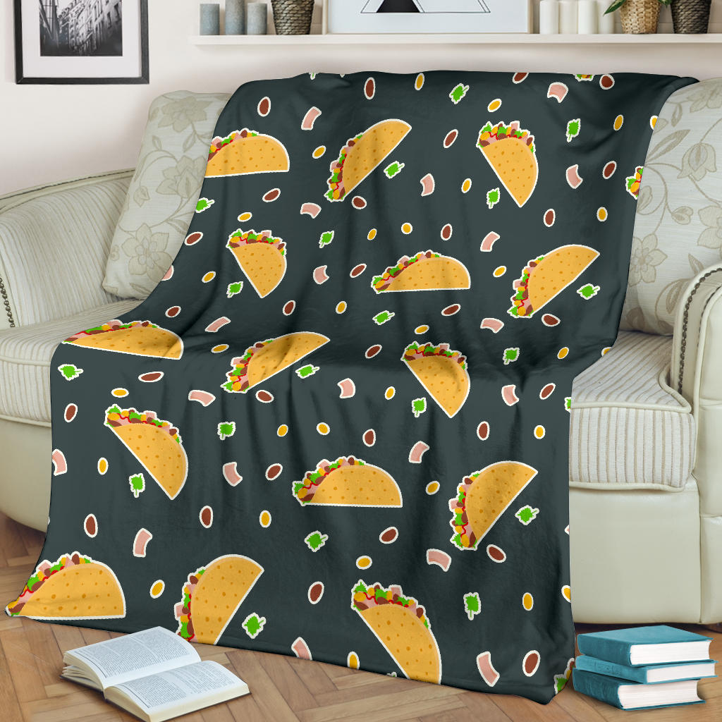 Taco Pattern Print Design TC02 Fleece Blanket