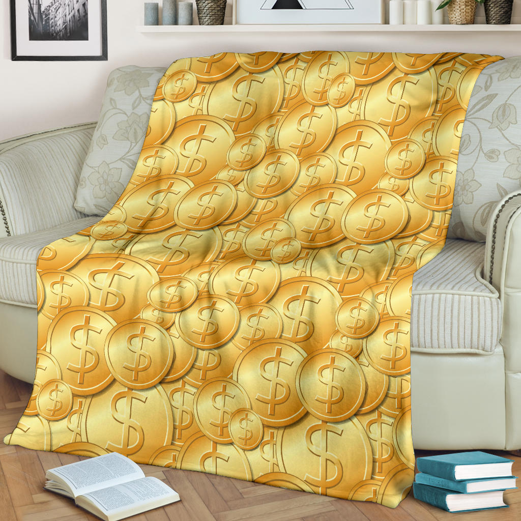 Dollar Pattern Print Design DO03 Fleece Blanket