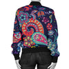 Paisley Boho Pattern Print Design A06 Women's Bomber Jacket