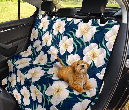 Pink Plumeria Pattern Print Design PM019 Rear Dog  Seat Cover