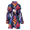 Tropical Flower Pattern Print Design TF023 Women Bathrobe