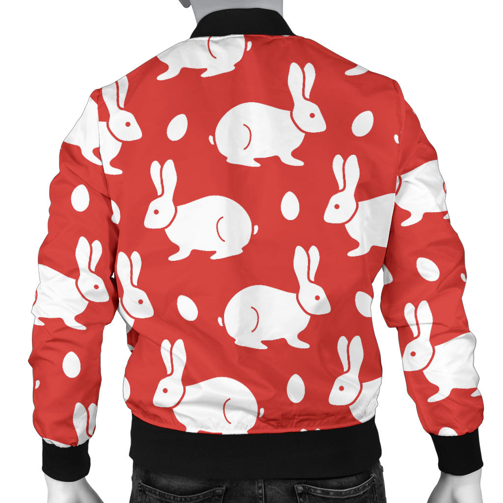 Rabbit Pattern Print Design RB017 Men Bomber Jacket
