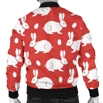 Rabbit Pattern Print Design RB017 Men Bomber Jacket