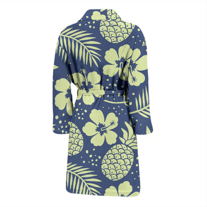 Pineapple Pattern Print Design PP07 Men Bathrobe