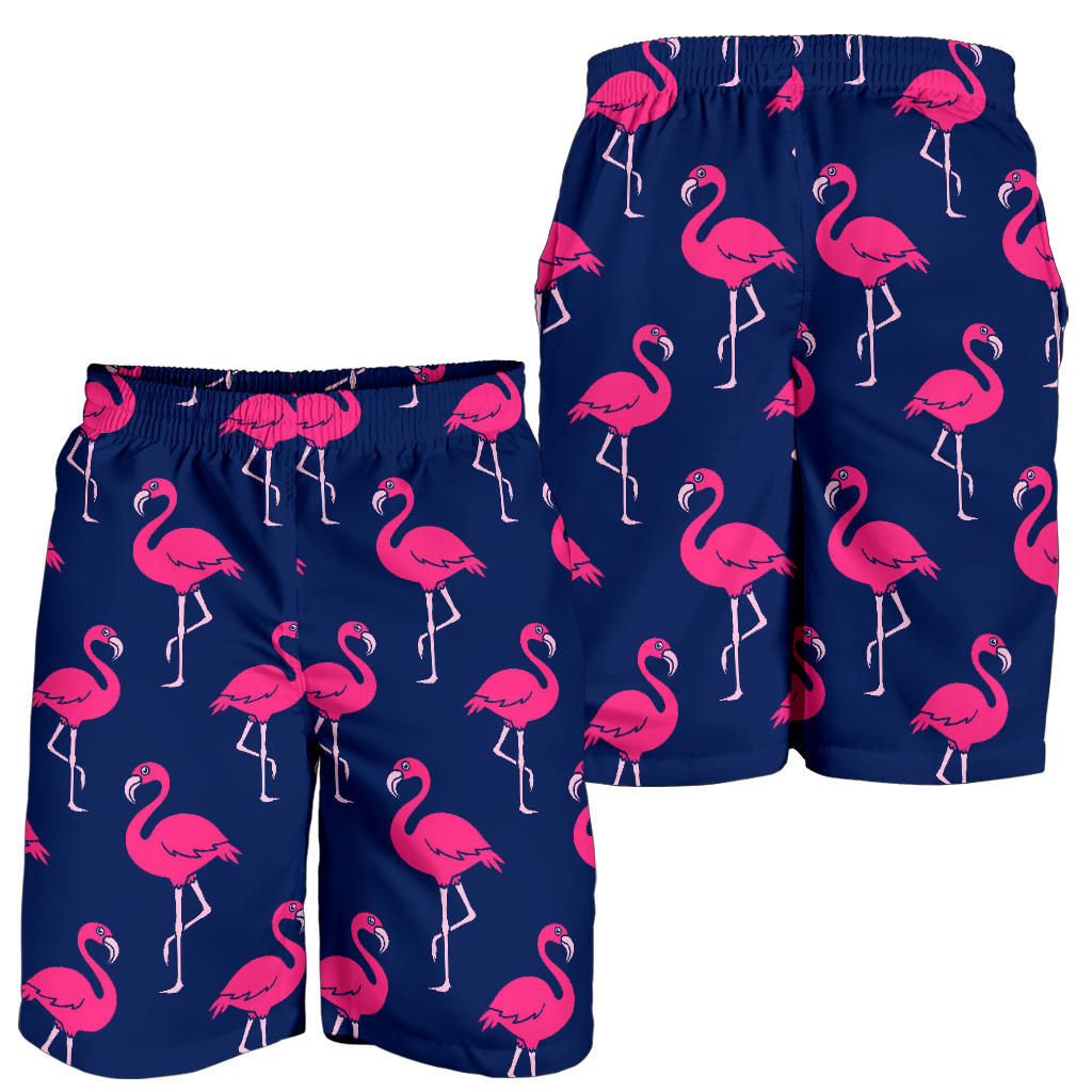 Pink Flamingo Pattern Mens Shorts