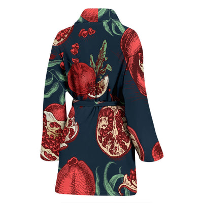 Pomegranate Pattern Print Design PG04 Women Bathrobe