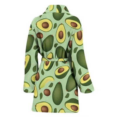 Avocado Pattern Print Design AC01 Women Bathrobe