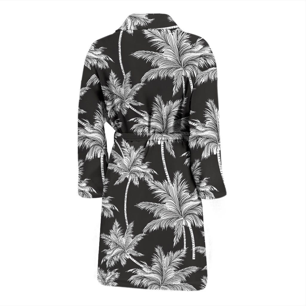 Palm Tree Pattern Print Design PT03 Men Bathrobe