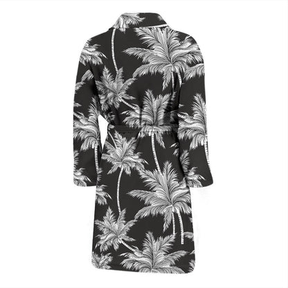 Palm Tree Pattern Print Design PT03 Men Bathrobe