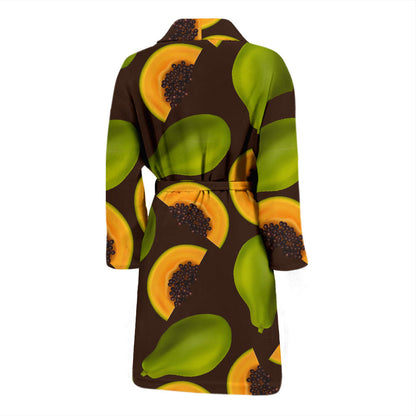 Papaya Pattern Print Design PP04 Men Bathrobe