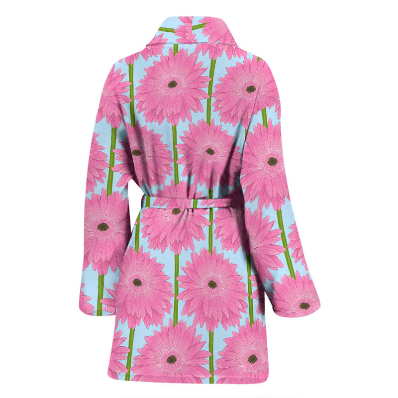 Gerberas Pattern Print Design GB01 Women Bathrobe