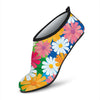 Daisy Pattern Print Design DS05 Aqua Water Shoes