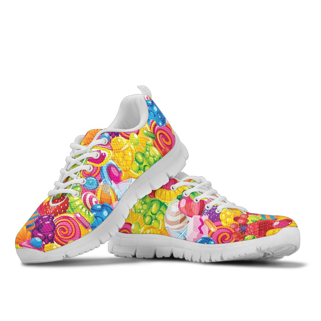 Candy Pattern Print Design CA01 Sneakers White Bottom Shoes