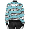 Barracuda Pattern Print Design 03 Women's Bomber Jacket